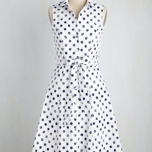 Blue and White Polka Dot Sundress